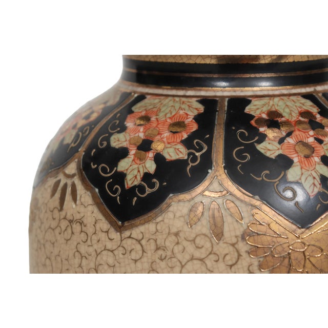 Floral Ceramic Table Lamp For Sale - Image 4 of 7