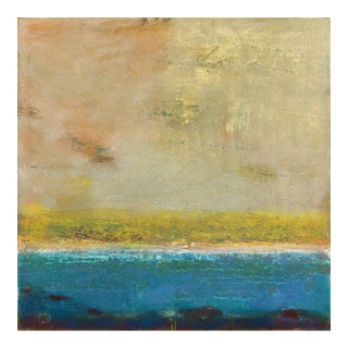 Awh 337 - Abstract Minimalist Textured Layered Colorfield Oil Painting on Canvas Original Artwork by Bernhard Zimmer For Sale