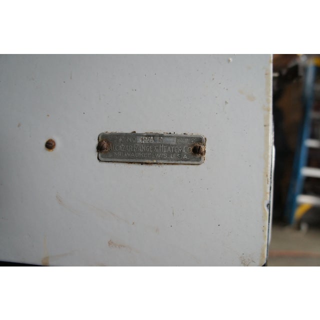 Antique Alcazar Range & Heater Co Acme Enameled Porcelain Gas Kitchen Stove For Sale - Image 16 of 16