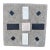 Vintage Hillside-Style Concrete Paver With Inlaid Tile – “Blush Center With Black Diamond Corners” Design For Sale