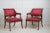 Pair of Swedish empire armchairs with a frame in mahogany made around 1830 to 1840. The chairs have decorative elements in...