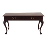 Thomasville 18th Century Coll. Chippendale Inlaid Mahogany Console Sofa Table For Sale