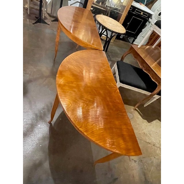 Pair of 19th C Biedermeier Fruitwood Consoles For Sale In Dallas - Image 6 of 8