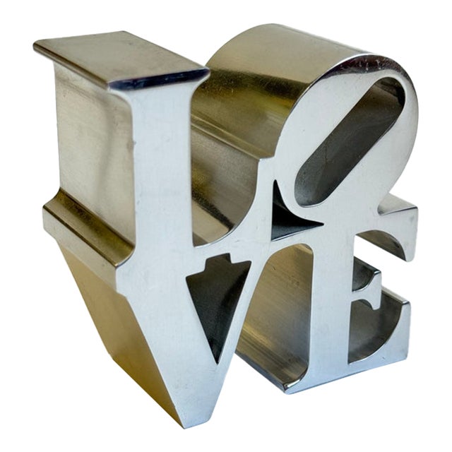 1970s Pop Art Robert Indiana Love Sculpture Paperweight For Sale