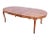 Vintage ornate burl wood French carved dining table by Romweber. The refinished table has a banded edge and expertly book...