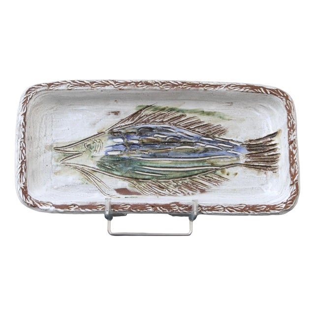 Vintage French Ceramic Tray by Albert Thiry, 1970s For Sale