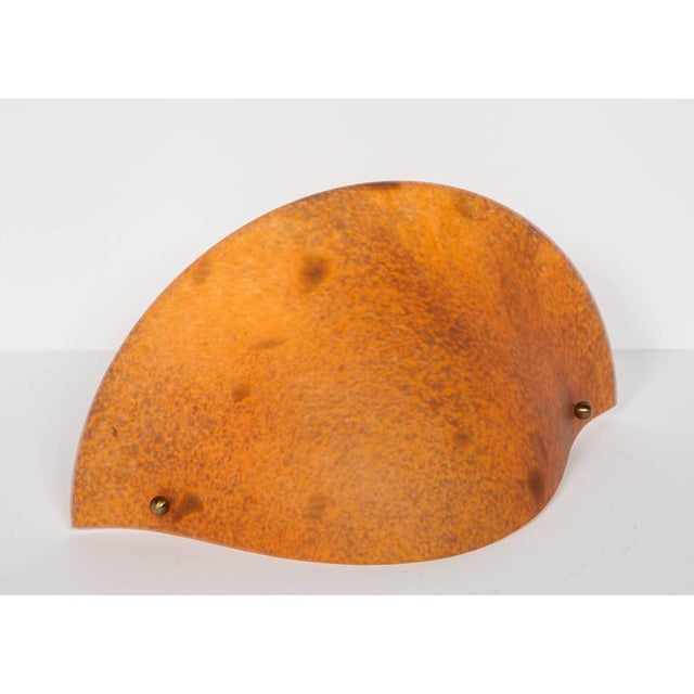 Art Deco French Art Deco Molten Glass Sconces by Vianne Glass Co - a Pair For Sale - Image 3 of 8