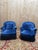 Blue Napoleon III Blue Velvet Toadstool Armchairs, Set of 3 For Sale - Image 8 of 8