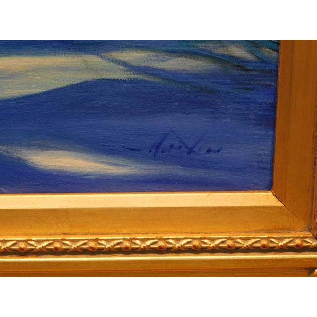 Impressionist William Martin Original Oil Paintings on Canvas Framed Hand Signed Snow View For Sale - Image 3 of 5