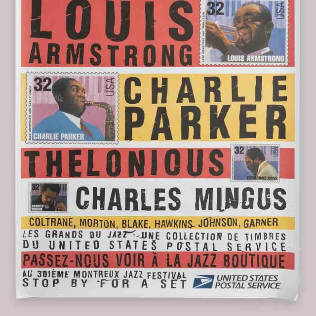 1990s 1990s "The Greats of Jazz" Montreux Jazz Festival Poster For Sale - Image 5 of 8