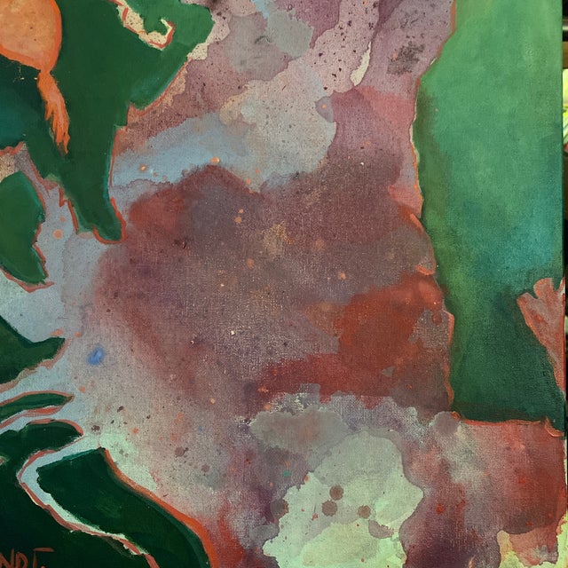 Textile “Prawn” 16x20. Original Abstract Painting on Canvas. This Piece Will Be in My Solo Show in the Libra Gallery Space at Crooked Tree Arts Center. For Sale - Image 7 of 8
