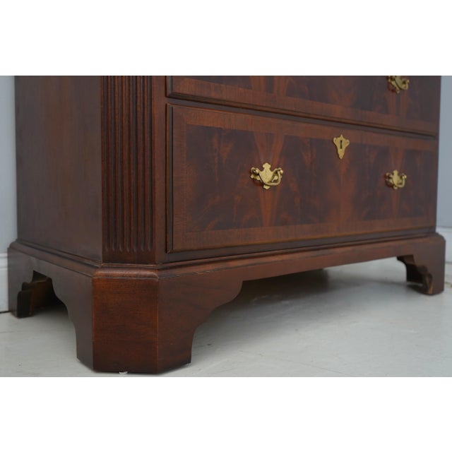Wood Century Large Mahogany Banded Chest on Chest For Sale - Image 7 of 16