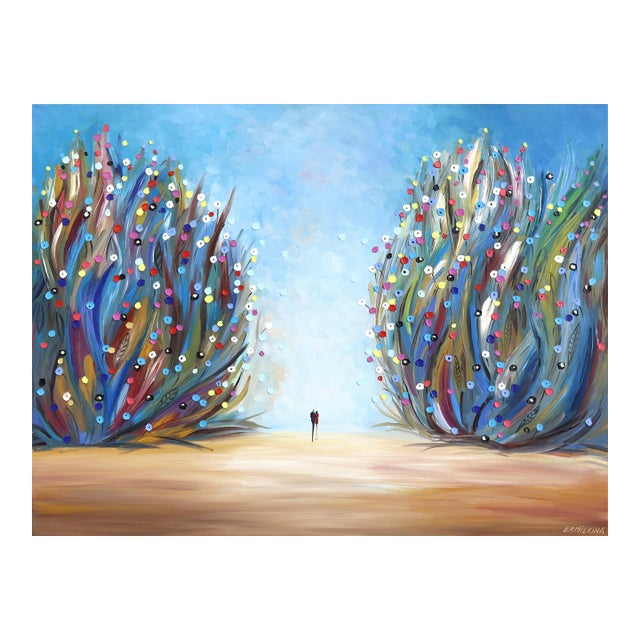 Love in Bloom - Original Floral Figurative Abstract Impasto Oil Painting by Ekaterina Ermilkina For Sale