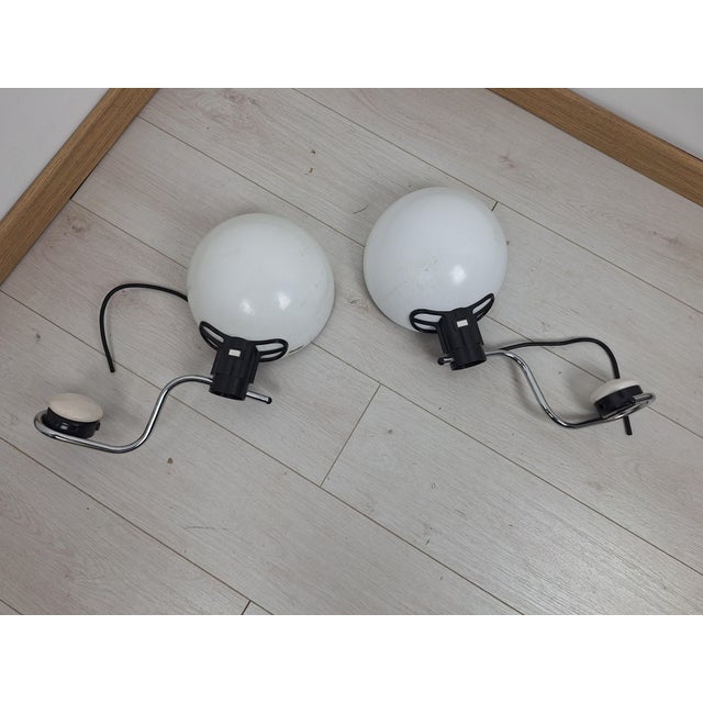 Chrome Wall Lamps with Iguzzini Joints for Harveiluce, 1960s, Set of 2 For Sale - Image 6 of 7