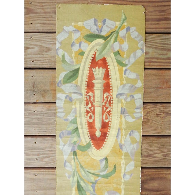 Art Nouveau Antique 10 Ft. Decorative Panel Painting For Sale - Image 3 of 7
