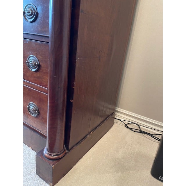 Wood 19th Century Mahogany English Butlers Chest For Sale - Image 7 of 12