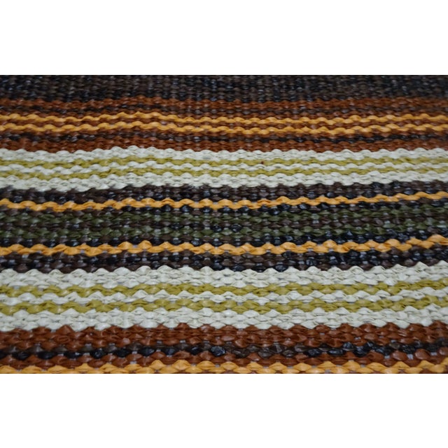 Contemporary Rag Rug Swedish Mid Century Vinyl For Sale - Image 3 of 6