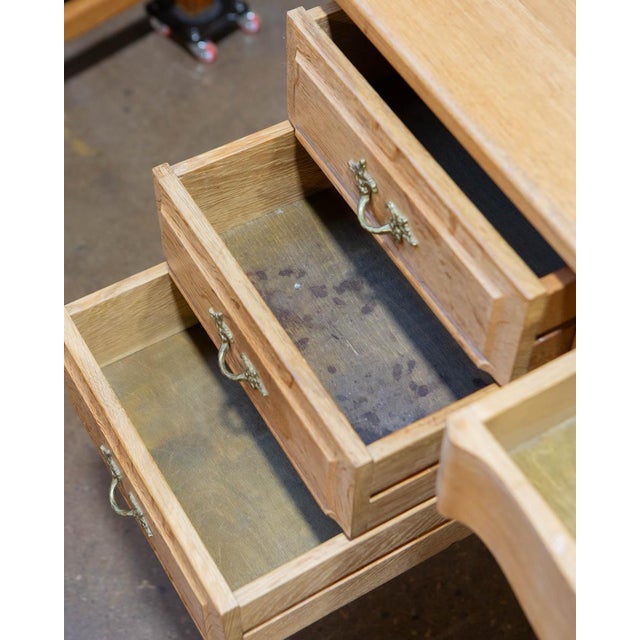 Danish Oak Writing Desk Attributed to Henning Kjærnulf, C. 1970s For Sale - Image 14 of 15