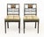 Pair of Regency Style Gilt and Ebonized Side Chairs, each with floral design painted to backrest, faux bamboo legs, and...