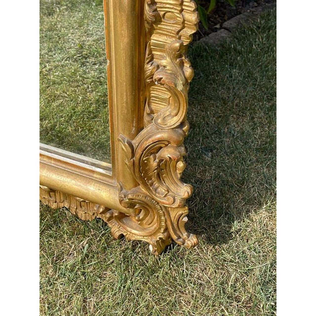 Golden Fireplace Mirror For Sale - Image 6 of 12