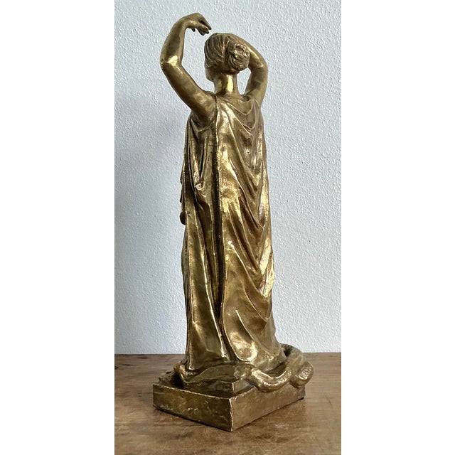 Vintage Italian 19th Century Polished Bronze of Peplophoros For Sale - Image 13 of 18