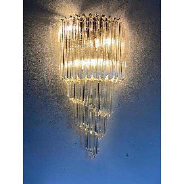 Early 21st Century Venetian Quadriedro Twist Murano Glass Wall Sconces by 101 Copenhagen, Set of 2 For Sale - Image 5 of 11