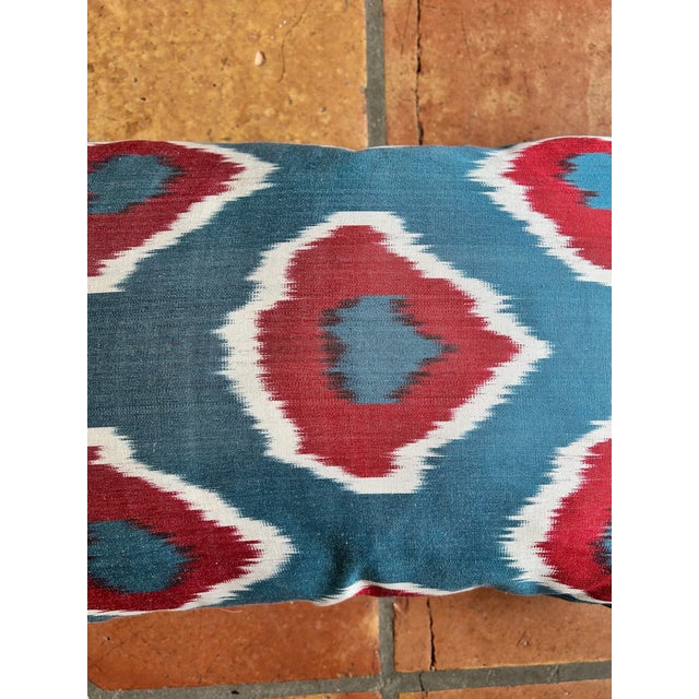 Handwoven Silk Ikat Pillow For Sale In Washington DC - Image 6 of 8