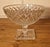 Large French Tazza Diamond Cut Cristal Pedestal Fruit Dish, 1950 For Sale - Image 3 of 7