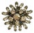 Vintage Glam Rhinestone Snowflake Starburst Brooch Silver Tone For Sale