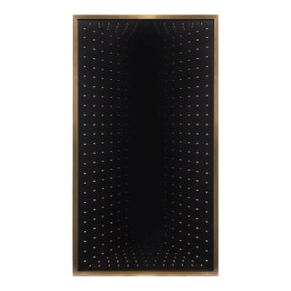 Modern Brass Infinity Full-Length Mirror, 1970s For Sale