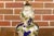 Mid 20th Century French Porcelain Bulbous Table Lamp with Floral Décor on Lucite Base For Sale - Image 11 of 12