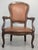 Vintage Chippendale Armchair in Genuine Leather, 1975 For Sale - Image 11 of 14