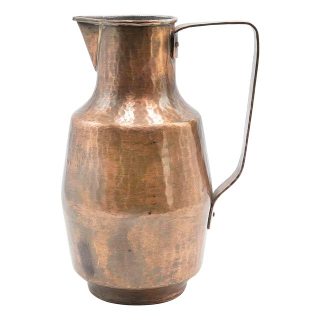 Vintage Bauhaus Italian Copper Jug by Eugen Zint, 1930s For Sale