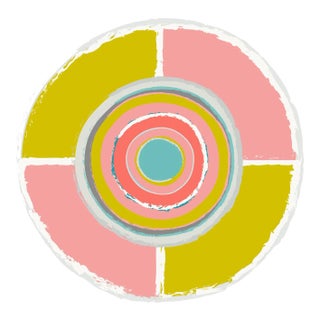 "Quartet in Yellow and Pink" Contemporary Fine Art Print by Melinda Cox 16" X 16" For Sale