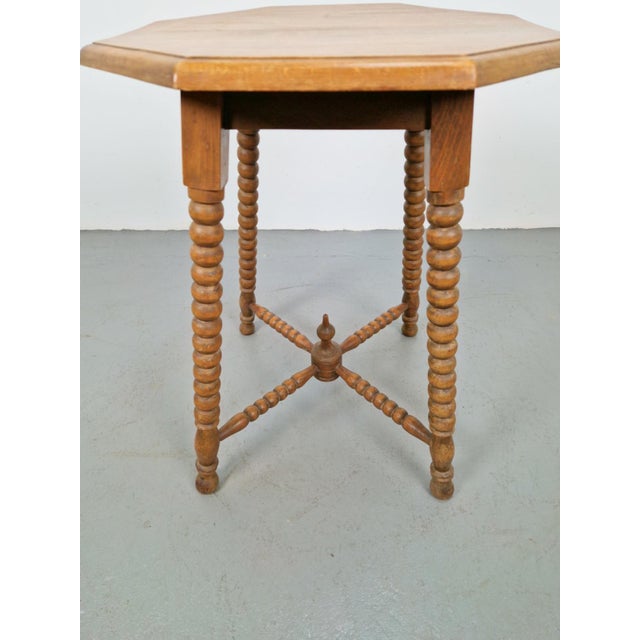 Brown Vintage Dutch Bobbin Side Table, 1930s For Sale - Image 8 of 9