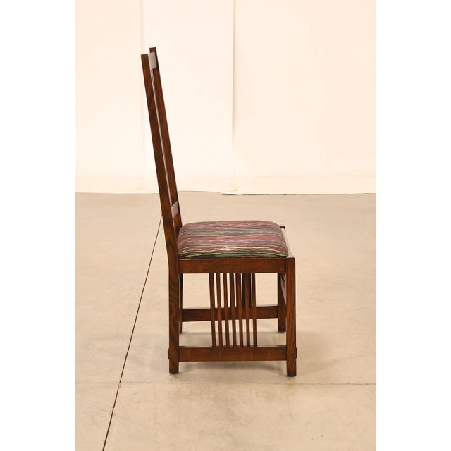 Stickley Mission Collection Set of Four Oak Spindle Side Dining Chairs For Sale - Image 17 of 18