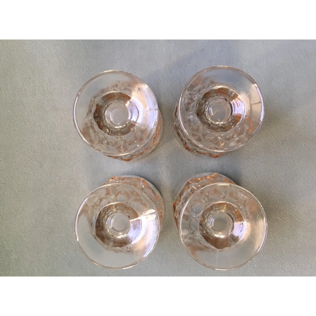 Vintage Jeanette Thumbprint Gold Trimmed Glass Iced Tea Set- 6 Pieces For Sale - Image 4 of 13