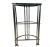 Jean-Michel Wilmotte Late 20th Century Demilune Console Table Attributed to Jean Michel Wilmotte Nickel Plated Steel Base With Black Glass Top Art Deco For Sale - Image 4 of 6