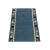 1980s Vintage Chinese Deco Style Runner in Deep Blue, Off White, Gold Floral Border For Sale - Image 5 of 6