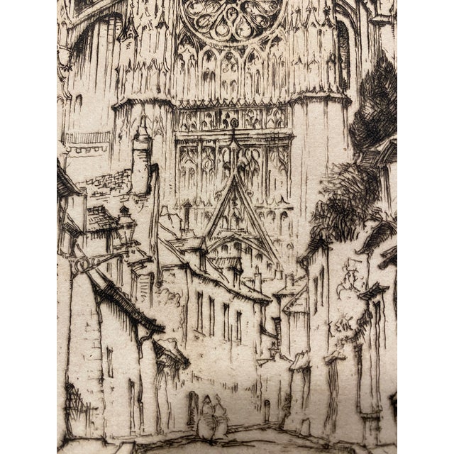 Ernest D. Roth Signed Etching “St. Pierre, Beauvais” French Gothic Cathedral Art For Sale - Image 9 of 12