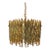 1960s Golden Brass Brutalist Pendant by Moe Lighting, Unmarked For Sale