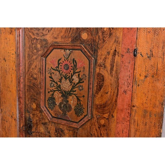 Italian 18th Century Painted Wardrobe For Sale - Image 9 of 15