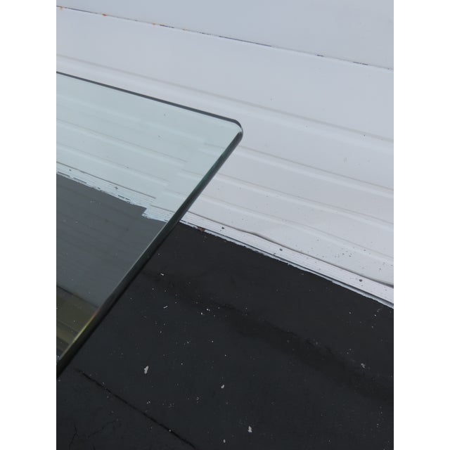 Hollywood Regency Chrome Glass Top Dining Table 6430 For Sale - Image 16 of 18