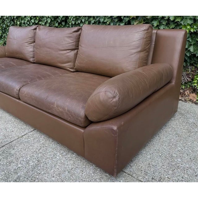 1960s 1960s Edelhard (Eddie) Harlis Cognac California Model 989 Leather Sofa For Sale - Image 5 of 8