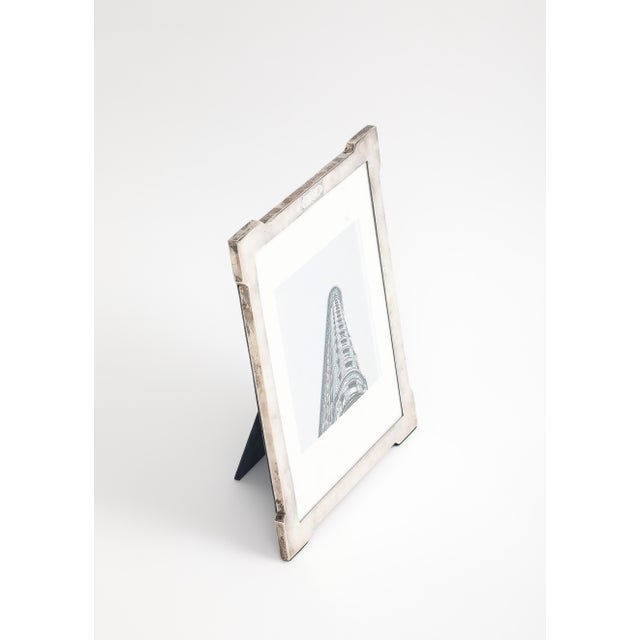 Late 20th Century Vintage 20th Century Art Deco Style Sterling Silver Picture Frame For Sale - Image 5 of 13