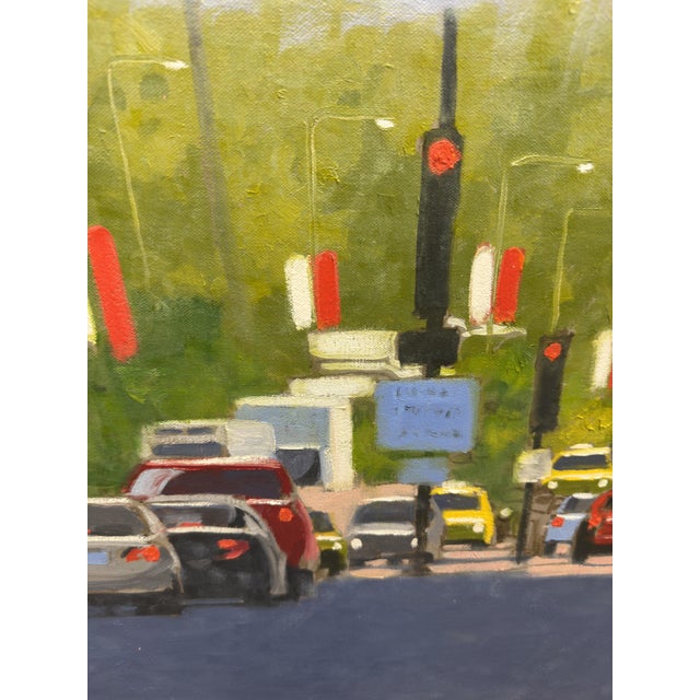 Monday morning. Cars, buses, taxis and trucks all, rushing forward to the silohuettes of giant buildings in the distance....