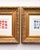 Metal Framed Vintage Postage Stamp Collage, Petites Couleurs: Rouge For Sale - Image 7 of 9