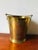 Charming Geometric Etched Vintage Brass Water Bucket For Sale - Image 4 of 10