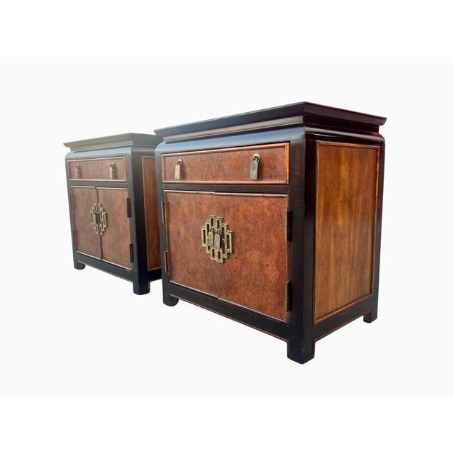 1970s 1970s Raymond Sabota Chin Hua Nightstands for Century Furniture, Pair For Sale - Image 5 of 12