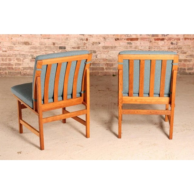 Vintage Danish Model 3232 Lounge Chairs in Oak by Borge Mogensen for Fredericia Stolefabrik, 1960s, Set of 4 For Sale - Image 9 of 15